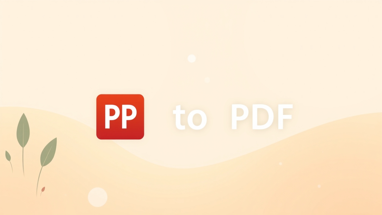 PPT To PDF: Convert Presentations to High-Quality PDFs Instantly and for Free