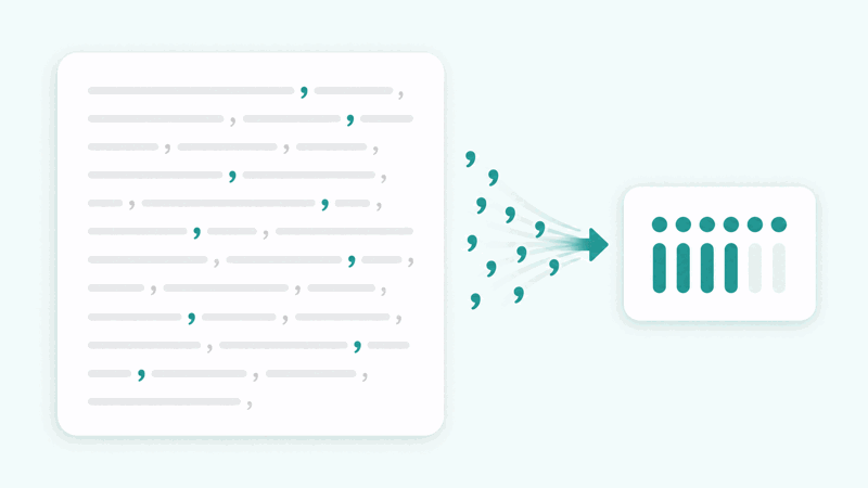 Counting the commas in a piece of text