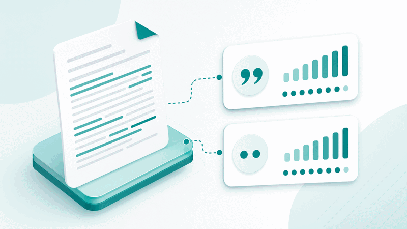 Commas and periods counted at a glance
