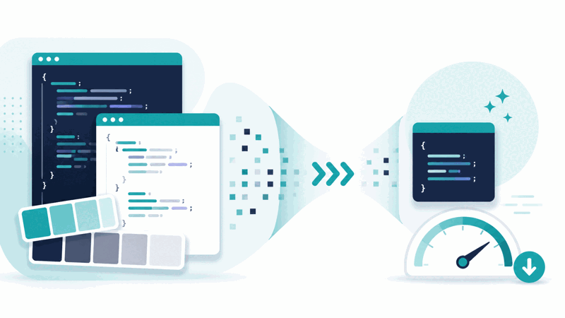 CSS minifier compressing CSS into a smaller file
