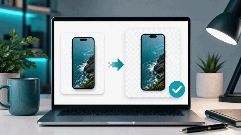 Person converting an iPhone HEIC photo to widely supported PNG