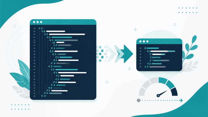 HTML minifier compressing HTML into a smaller file