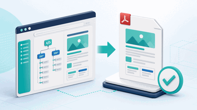 HTML content converted into a portable PDF document