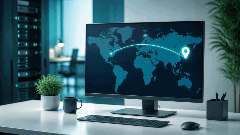 Person looking up the approximate region associated with an IP