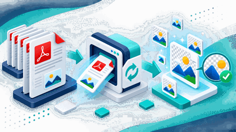 PDF pages converted to high quality PNG images