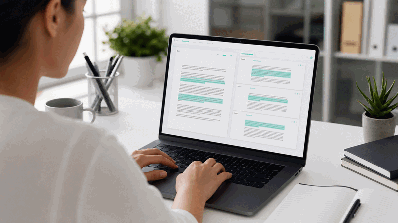 Reviewing where sentences appear online