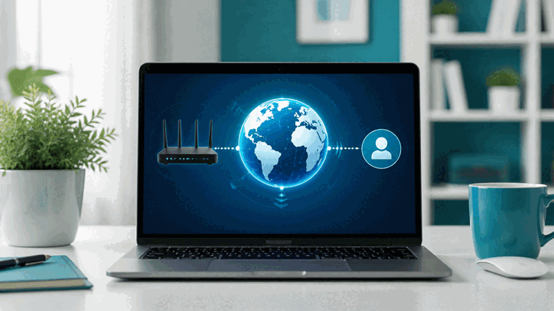 Person checking their public IP for setup or troubleshooting