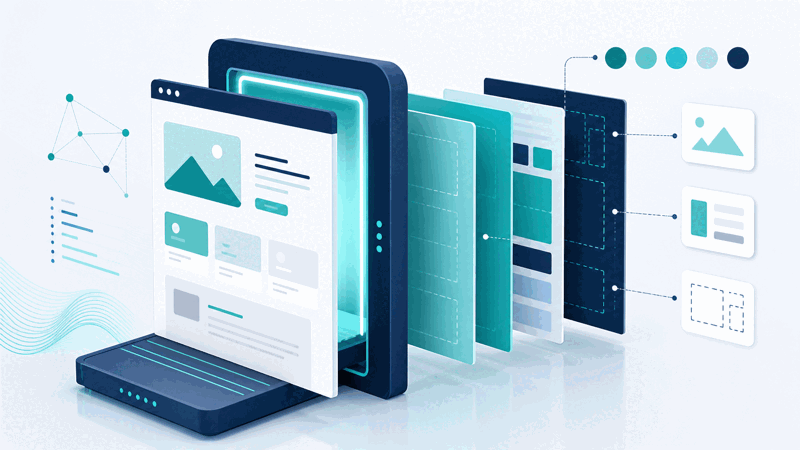 A WordPress site's apparent theme and plugins detected